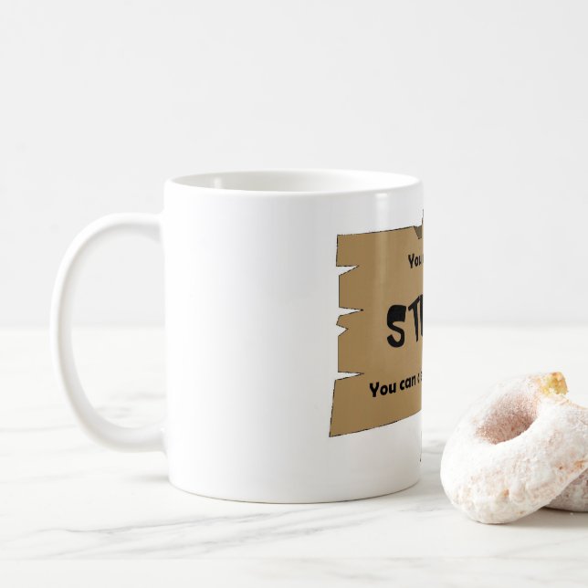 Taza De Café No se puede arreglar estúpido (Con donut)
