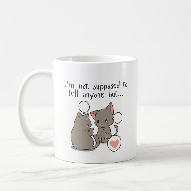 Taza De Café No se supone que diga... Gato gracioso (Izquierda)