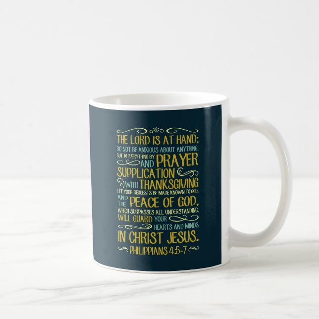 Taza De Café No sea - 4:5 de los filipenses - 7 ansiosos (Derecha)