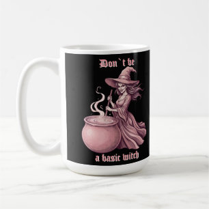 Taza De Café No Seas Una Bruja Básica Poción Rosa Vintage Sassy