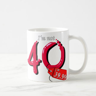 Taza De Café No soy 40 que soy texto de 39,99 burbujas