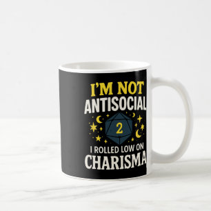 Taza De Café No soy antisocial - divertido jugador de rol de me