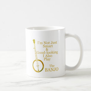 Taza De Café No soy banjo apenas elegante y apuesto