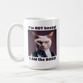 Taza De Café No soy Bossy, soy el jefe - Gracioso gato jefe