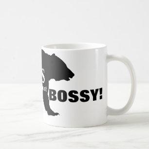 Taza De Café No soy el jefe, solo soy mandona Silueta de oso gr