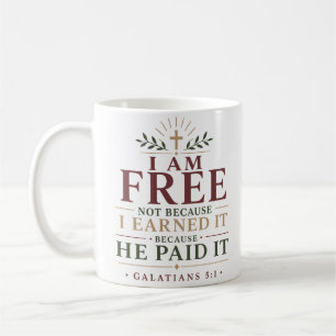 Taza De Café No soy libre porque me lo gané Cota de gracia