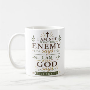Taza De Café No Soy Lo Que Dice El Enemigo Soy Lo Que Dios Dice