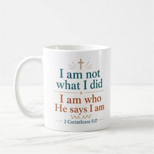 Taza De Café No Soy Lo Que Hice Soy Quien Él Dice Bíblico