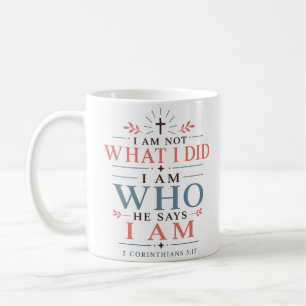 Taza De Café No Soy Lo Que Hice Soy Quien Él Dice Cristiano