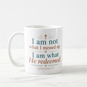 Taza De Café No Soy Lo Que Me Equivoqué Soy Lo Que Él Redimió C