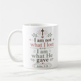 Taza De Café No Soy Lo Que Perdí Soy Lo Que Él Dio Escritura