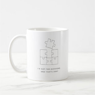 Taza De Café No Soy Para Todos Y Eso Está Bien Retro Tipografía