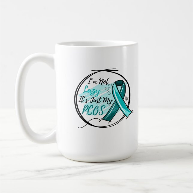 Taza De Café No soy perezoso es sólo mi cinta Verde azulada de  (Izquierda)