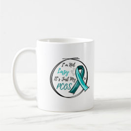 Taza De Café No soy perezoso es sólo mi cinta Verde azulada de 