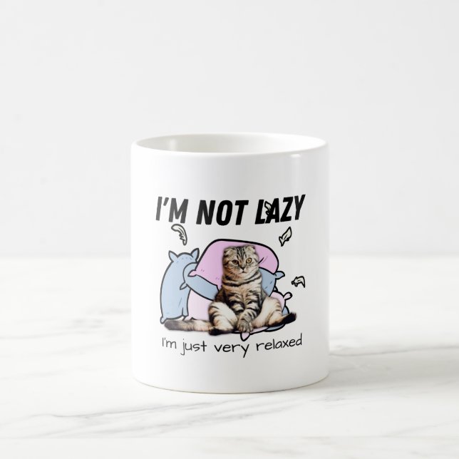 Taza De Café No soy perezoso - solo soy muy relajado - motivaci (Centro)