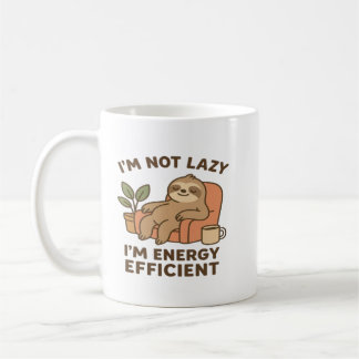 Taza De Café No Soy Perezoso, Soy Eficiente en Energía –Diverti