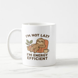 Taza De Café No Soy Perezoso, Soy Eficiente en Energía –Diverti