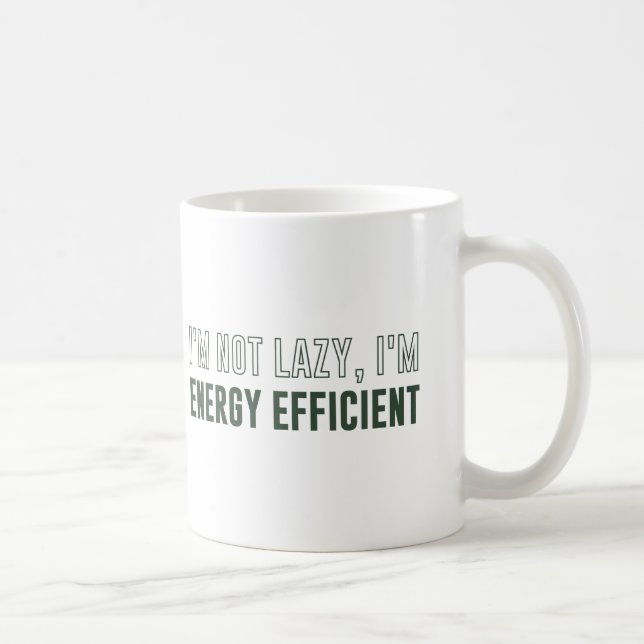 Taza De Café No soy perezoso yo soy económico de energía (Derecha)