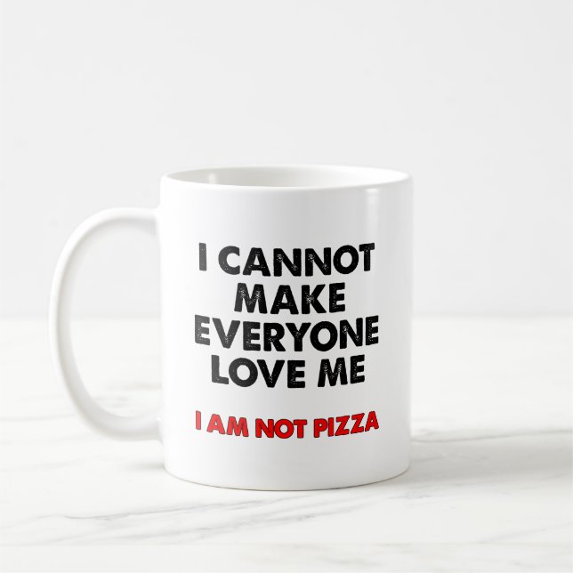 Taza De Café No soy Pizza Funny Mug (Izquierda)