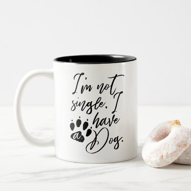 Taza De Café No soy soltera, tengo un perro (Con donut)