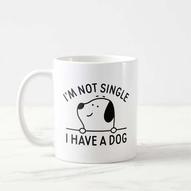 Taza De Café No soy soltera, tengo un perro (Izquierda)
