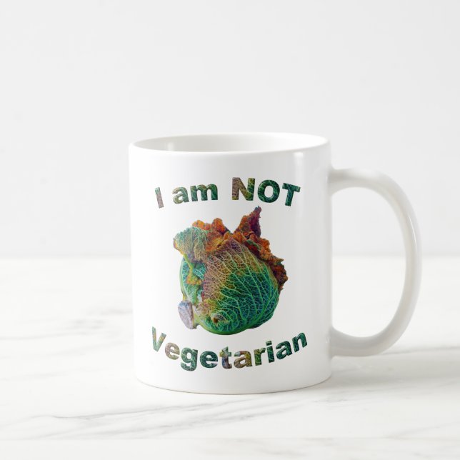 Taza De Café No Soy Un Café Vegetariano (Derecha)