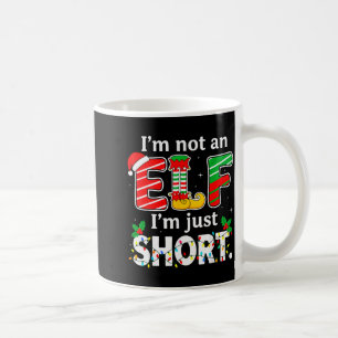 Taza De Café No soy un elfo solo soy bajo divertido Navidad Xma