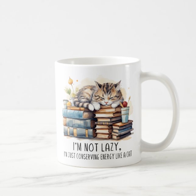 Taza De Café No soy un gato perezoso (Derecha)