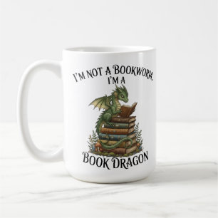 Taza De Café No soy un gusano de biblioteca, soy un dragón de l