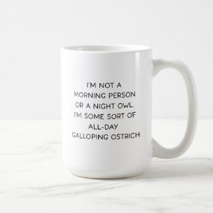 Taza De Café No soy una persona mañanera, vida ocupada divertid