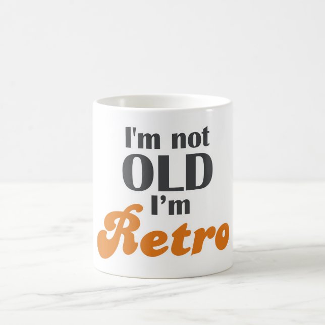 Taza De Café No soy viejo, soy retro cumpleaños 40.º 50. (Centro)