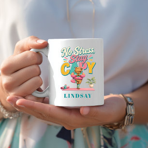 Taza De Café No Stress Stay Capy - Yoga Capybara