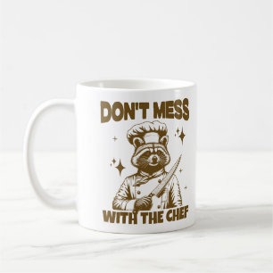 Taza De Café No Te Metas Con El Chef Mapache Chef Panda De La B