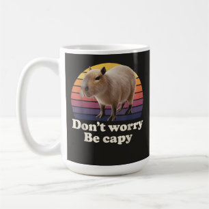 Taza De Café No te preocupes, sé capy Diseño de capybara lindo 