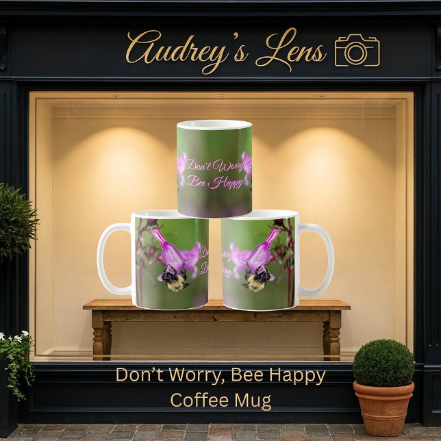 Taza De Café No te preocupes, sé feliz abeja (Subido por el creador)