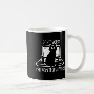 Taza De Café No te preocupes, soy de Soporte Técnico Gato Diver