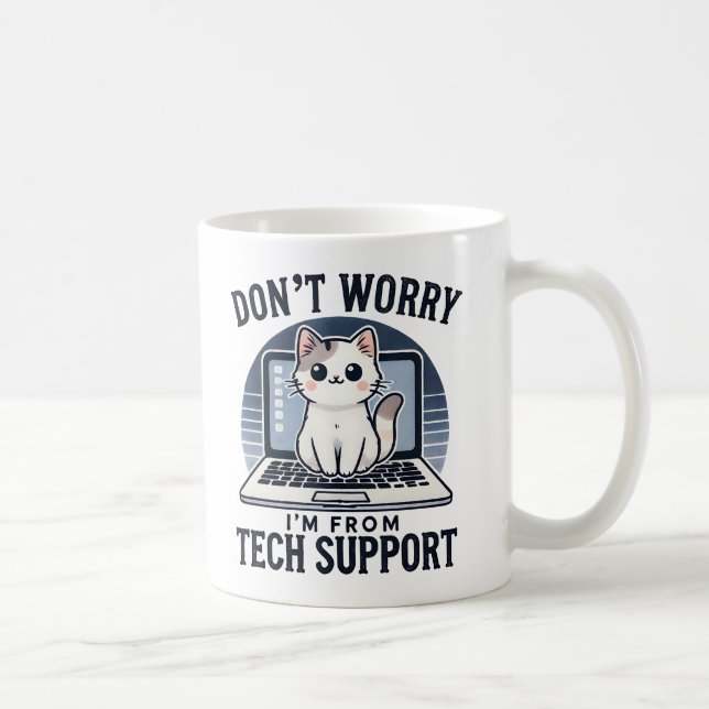 Taza De Café No te preocupes, soy de un gato gracioso de Tech S (Derecha)