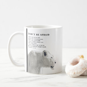Taza De Café No teman a la Biblia contra el león de arte