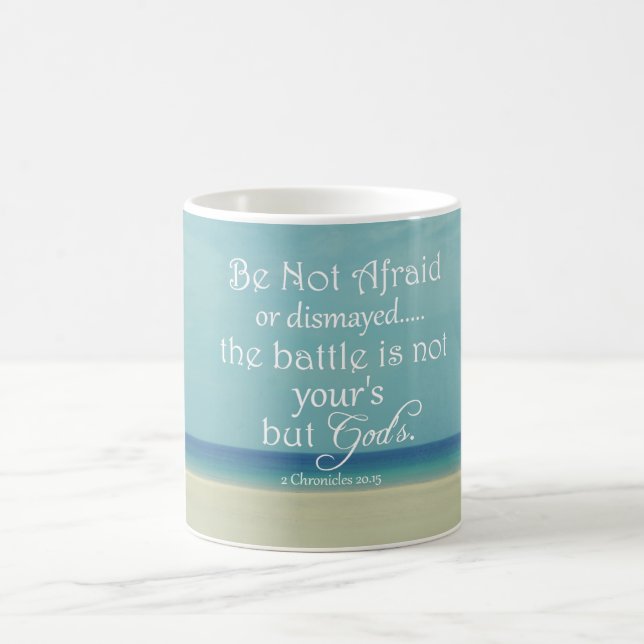 Taza De Café No teman a la Biblia Verso (Centro)