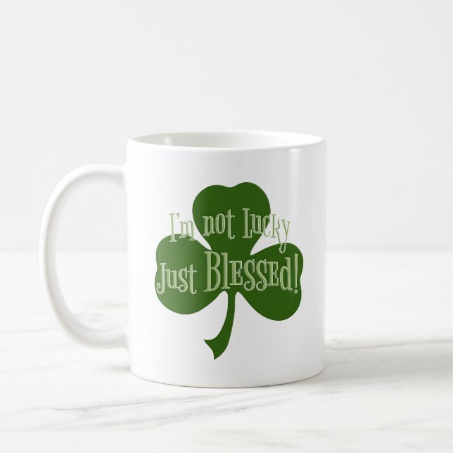 Taza De Café No tengo suerte, sólo el diseño de Shamrock (Izquierda)