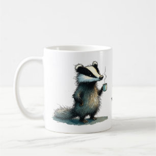 Taza De Café No. Tocar. Tejón Caprichoso