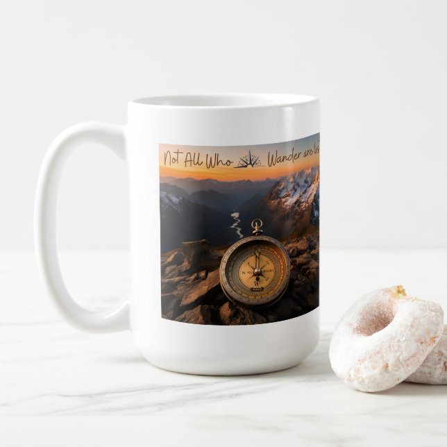Taza De Café No Todos Los Que Salen Perdidos Son Mug (Con donut)