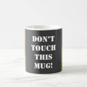 Taza De Café "¡NO TOQUES ESTA BARRA!" + Regiones de amarillo só