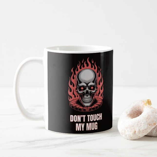 Taza De Café No toques mi (Con donut)