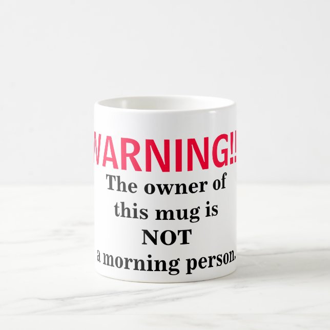 Taza De Café No una persona de la mañana (Centro)