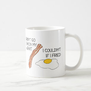 Taza De Café No va el tocino mi corazón - divertido