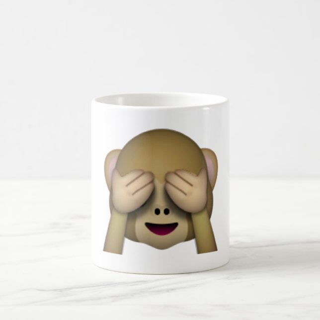 Taza De Café No ver Mono Malvado - Emoji (Centro)
