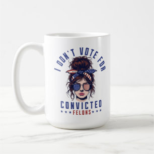 Taza De Café No voto por los delincuentes convictos