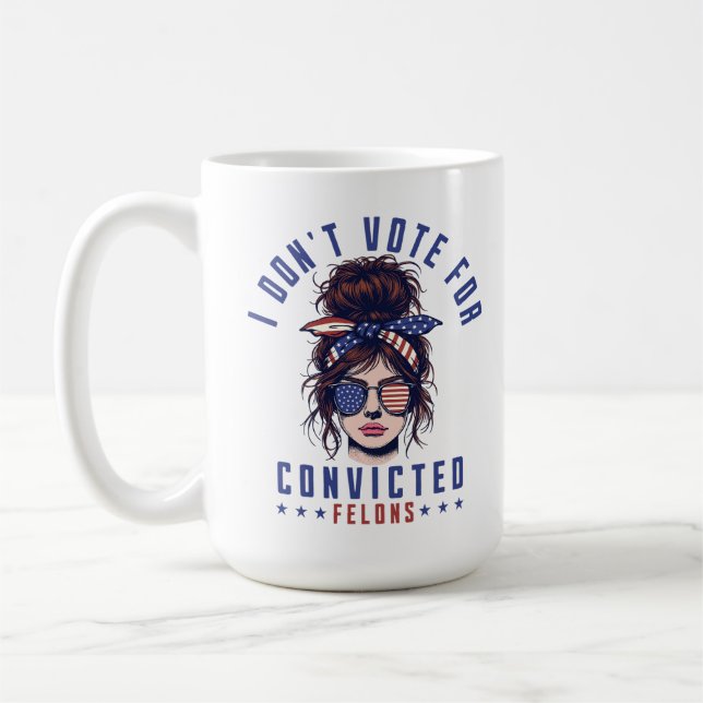 Taza De Café No voto por los delincuentes convictos (Izquierda)