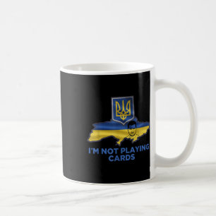 Taza De Café No voy a jugar a las cartas apoyo a Zelensky Trump